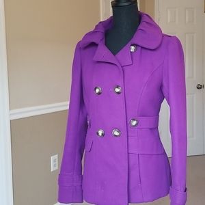 Pink envelope pink double breasted button up jack